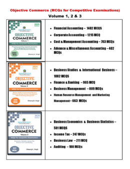 Objective Commerce (MCQs For Competitive Examinations) - Volume 1, 2 & 3